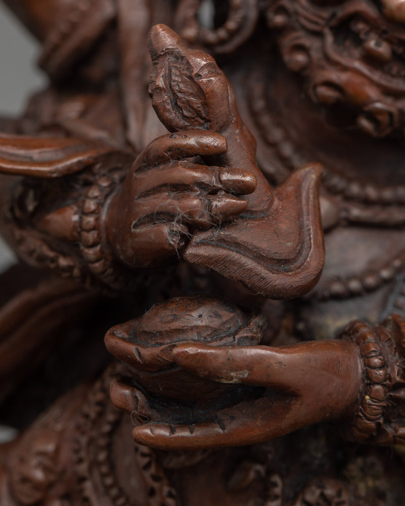 Buddhist Protector Wrathful Deity Six Armed Mahakala | Guardian of Spiritual Practice