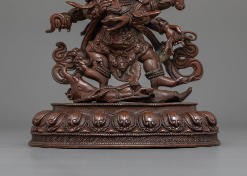 Buddhist Protector Wrathful Deity Six Armed Mahakala | Guardian of Spiritual Practice