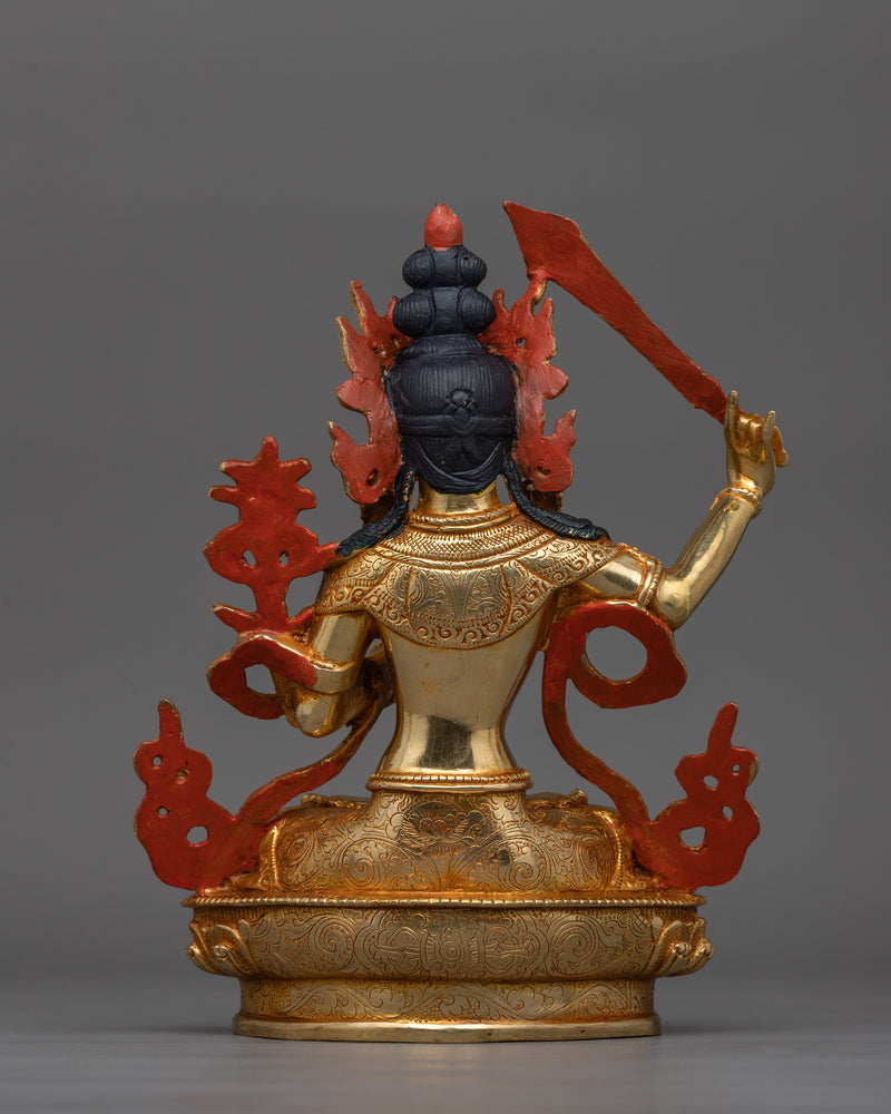 Bodhisattva Deity Holding Flaming Sword Manjushri | Symbol of Wisdom and Knowledge