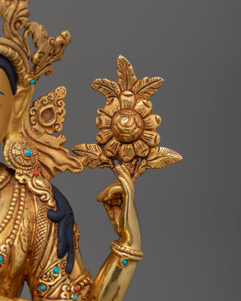 Symbol of Compassion Chenrezig Bodhisattva Statue | Four-Armed Deity Sculpture