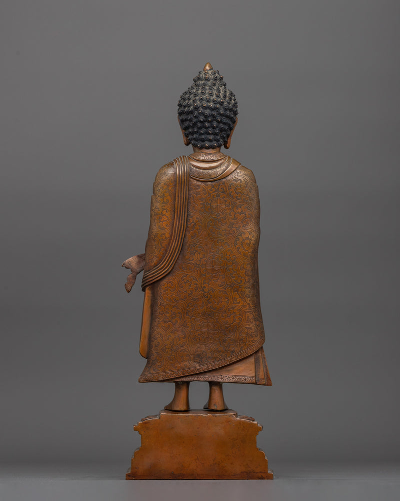 Dipankara Buddha the Buddha of Past Enlightenment | Oxidized Copper Buddha Sculpture