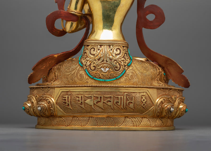 Himalayan Art of Manjushri Bodhisattva Statue | Embodiment of Wisdom and Clarity