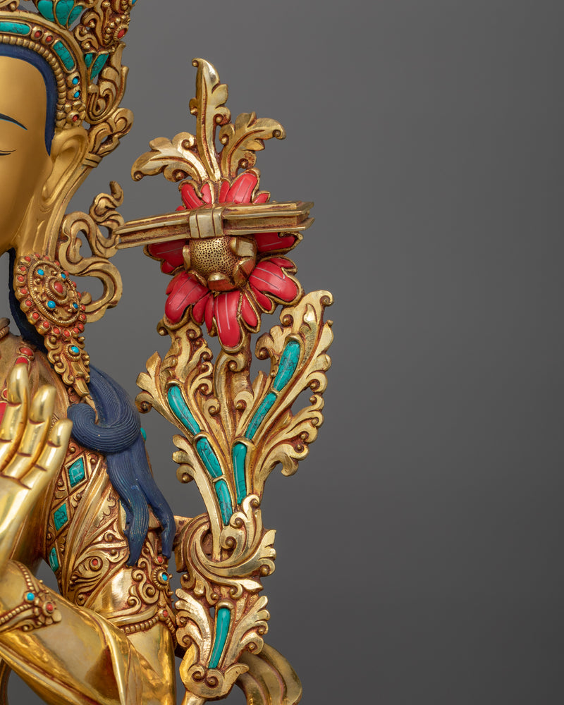 The Manjushri Statue Buddhist Deity of Wisdom | Symbol of Knowledge and Clarity