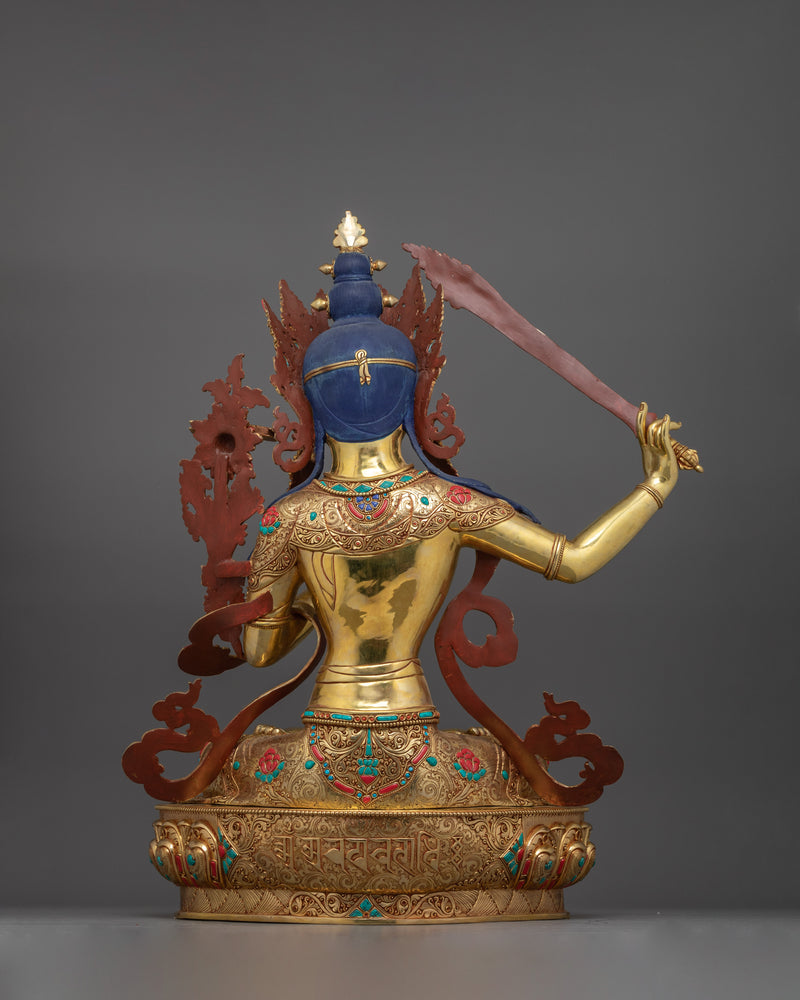 The Manjushri Statue Buddhist Deity of Wisdom | Symbol of Knowledge and Clarity