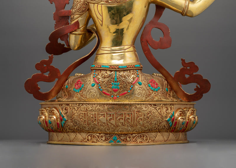 The Manjushri Statue Buddhist Deity of Wisdom | Symbol of Knowledge and Clarity