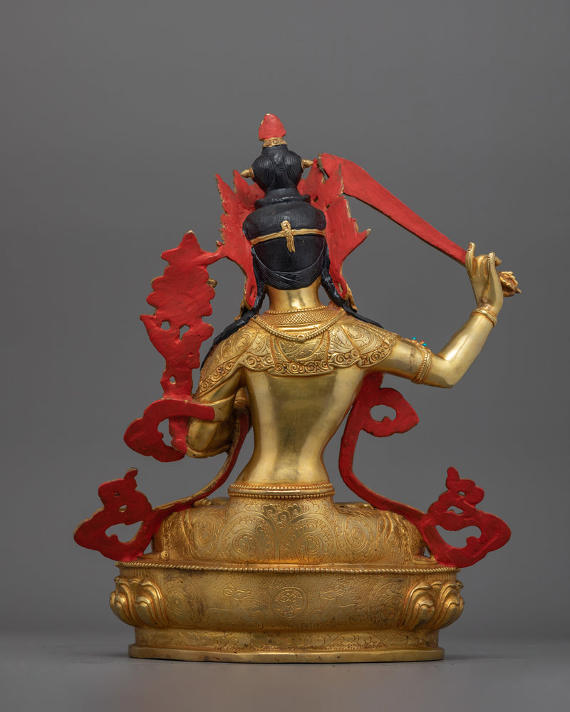 33cm Tibetan Scared Manjushri Statue | Wisdom and Knowledge