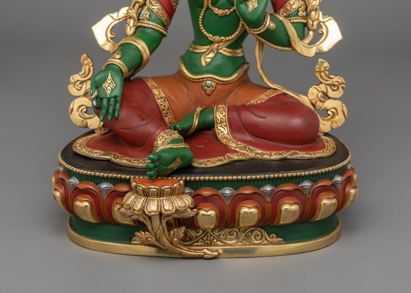 Symbol of Compassion Green Tara | Buddhist Art for Compassion and Enlightenment