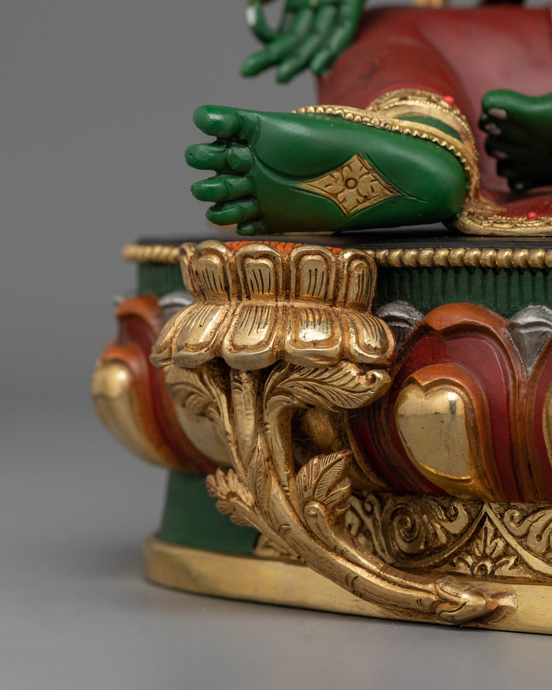 Symbol of Compassion Green Tara | Buddhist Art for Compassion and Enlightenment