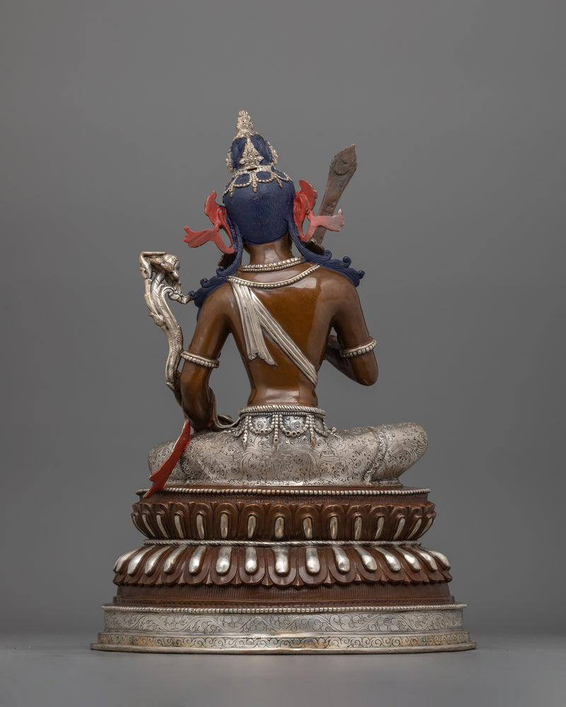 Buddhist Knowledge Deity Manjushri Statue | Spiritual Himalayan Craftsmanship