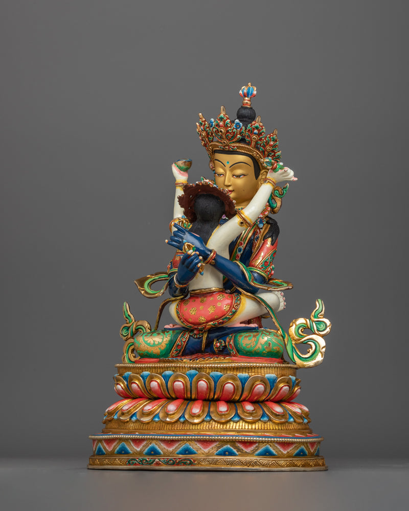 The Tantric Couple Vajradhara and his Consort Statue | Symbol of Ultimate Reality