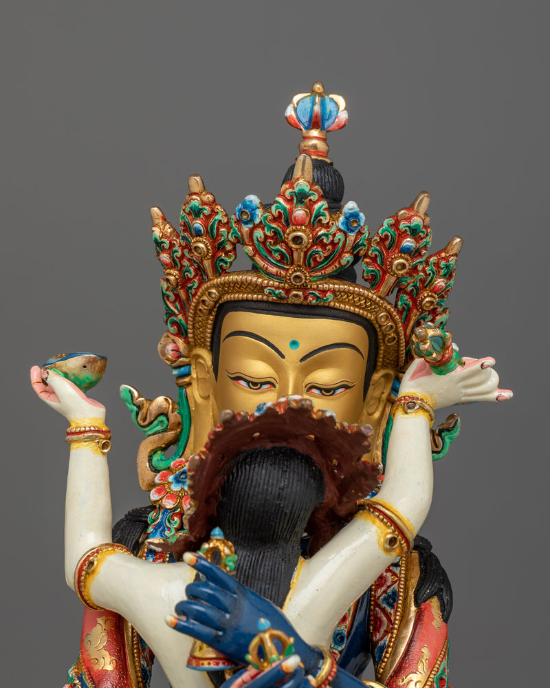 The Tantric Couple Vajradhara and his Consort Statue | Symbol of Ultimate Reality