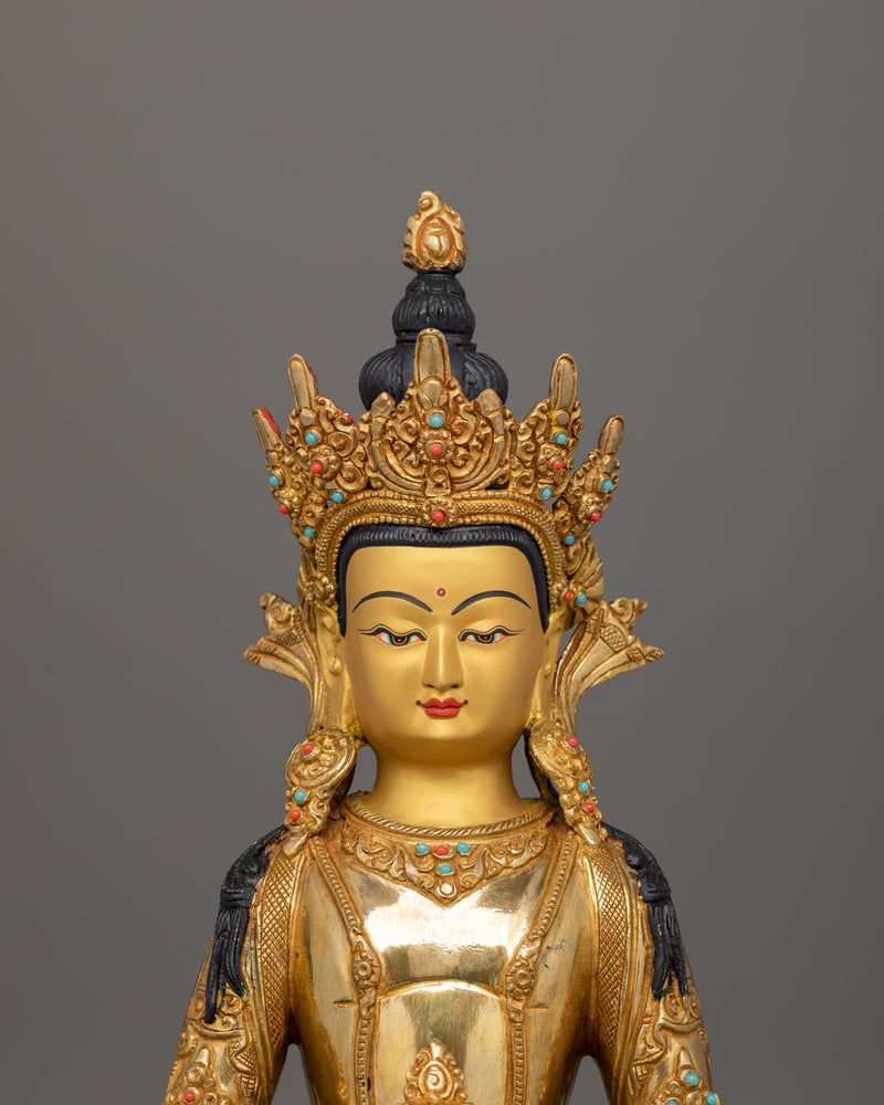 Symbol of Longevity and Compassion Amitayus Statue | Handcrafted Buddhist Art