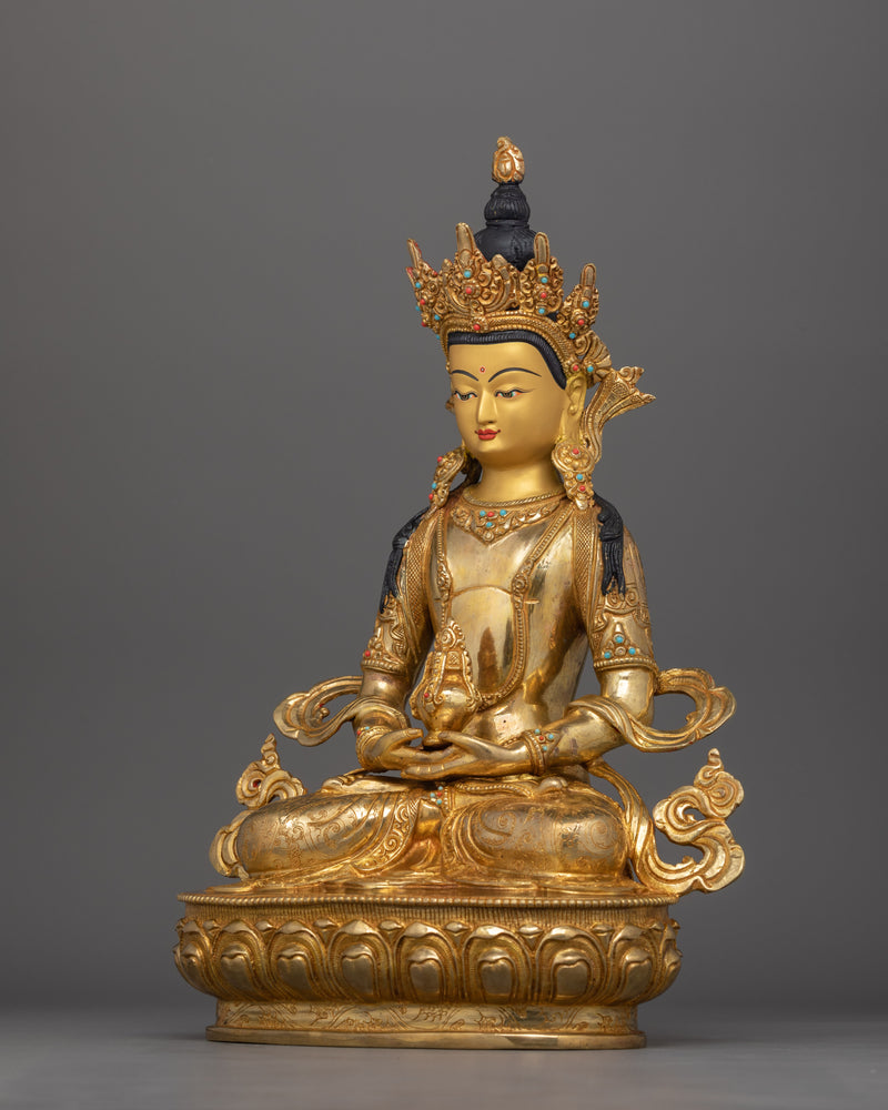 Symbol of Longevity and Compassion Amitayus Statue | Handcrafted Buddhist Art