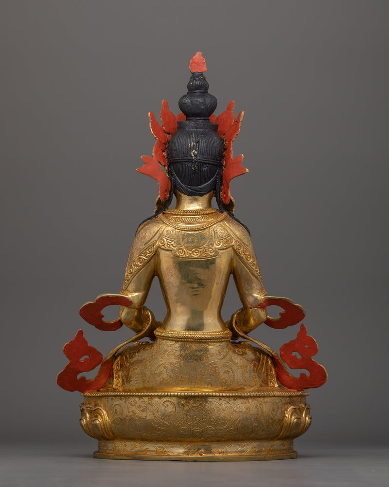 Symbol of Longevity and Compassion Amitayus Statue | Handcrafted Buddhist Art