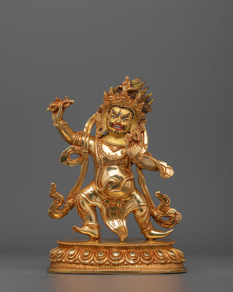 Holder of a Thunderbolt Vajrapani Sculpture | Traditional Himalayan Art of Nepal