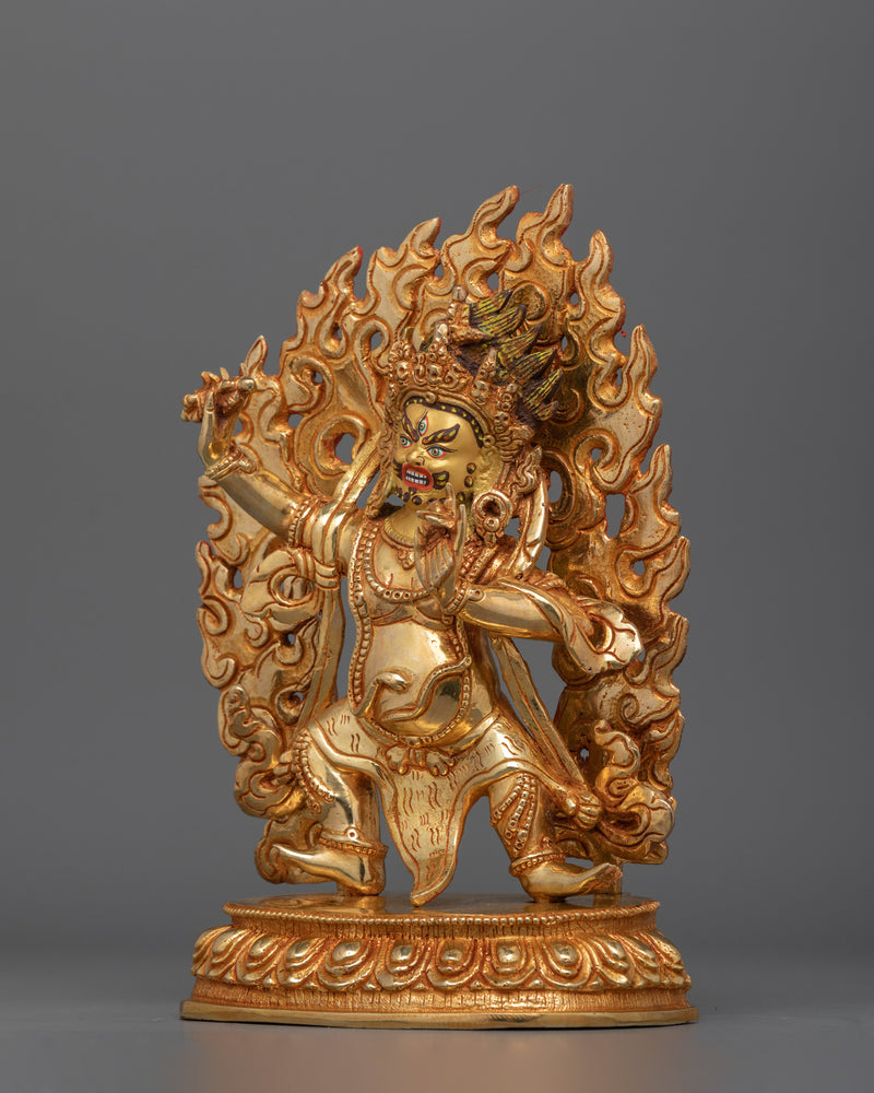 Holder of a Thunderbolt Vajrapani Sculpture | Traditional Himalayan Art of Nepal