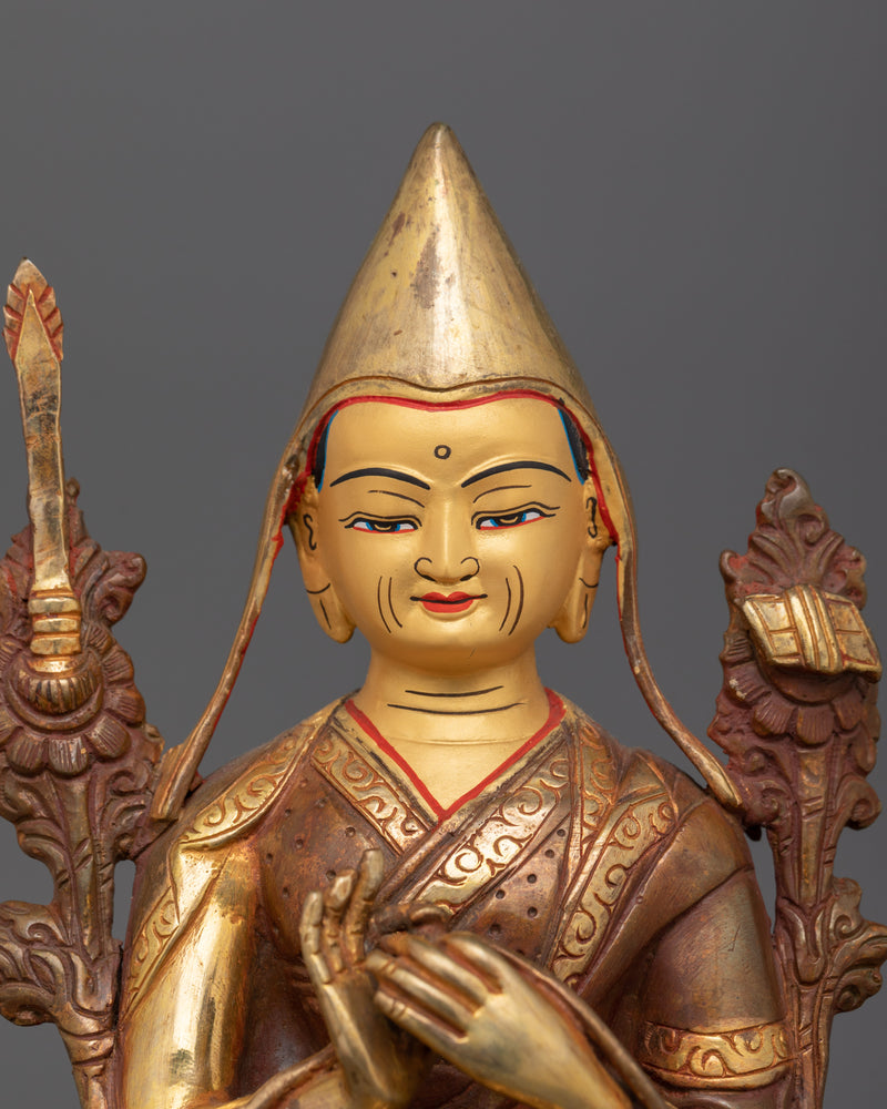 Buddhist Precious Master Je Tsongkhapa Statue | Great Tibetan Lama for Home and Altar