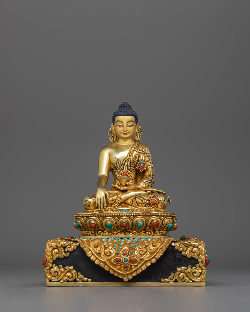 Shakyamuni Deeply Carved Statue of Buddha | Handmade Sacred Artwork