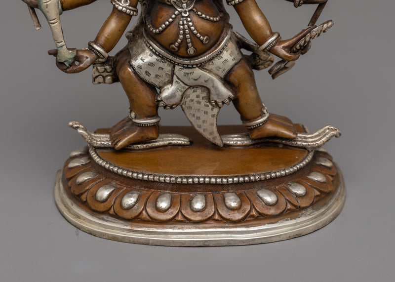 The Horse-headed Oxidized Hayagriva Statue | Buddhist Sculpture for Shrine