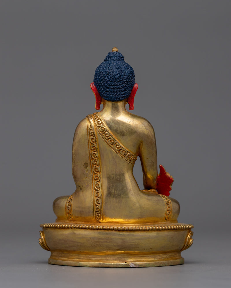 Dhyani Buddha of Healing Artwork | Handcrafted 24K Gold Gilded Statue