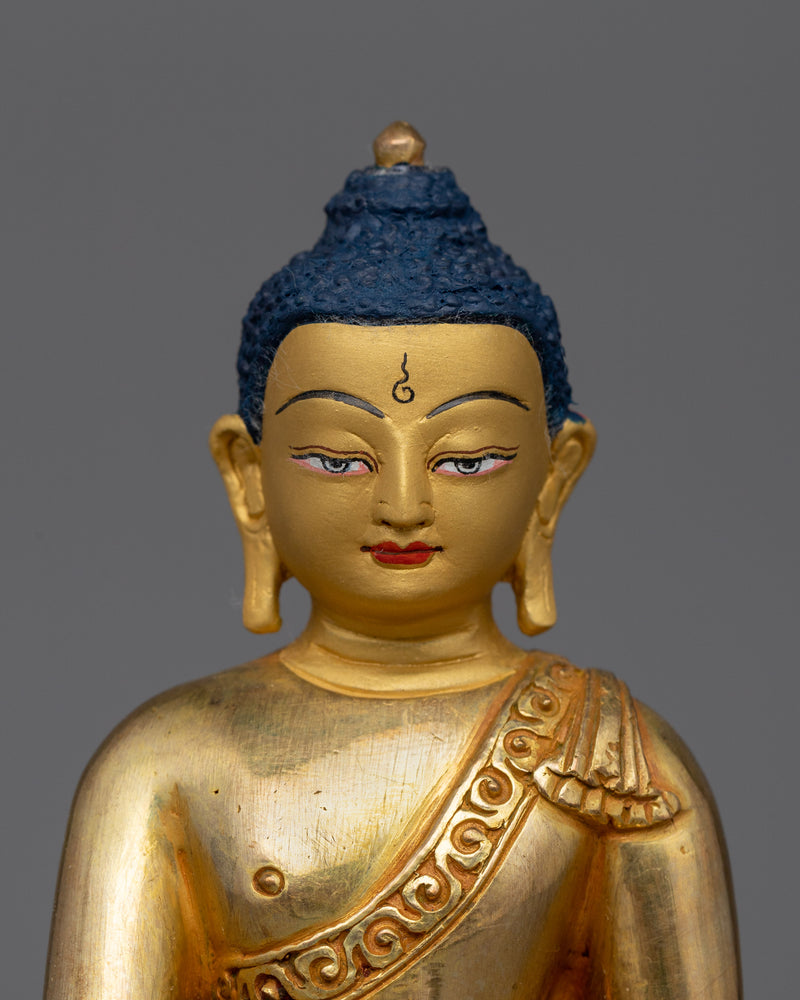 Dhyani Buddha of Healing Artwork | Handcrafted 24K Gold Gilded Statue