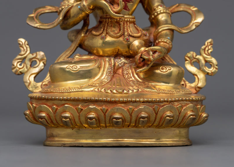 Tranquil Vajrasattva with Consort Figurine | 24K Gold Gilded Sacred Art