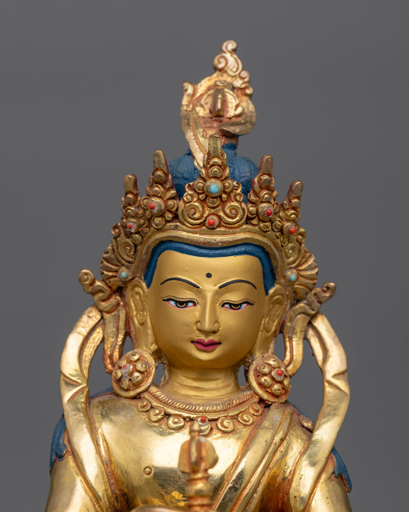 Tranquil Vajrasattva with Consort Figurine | 24K Gold Gilded Sacred Art