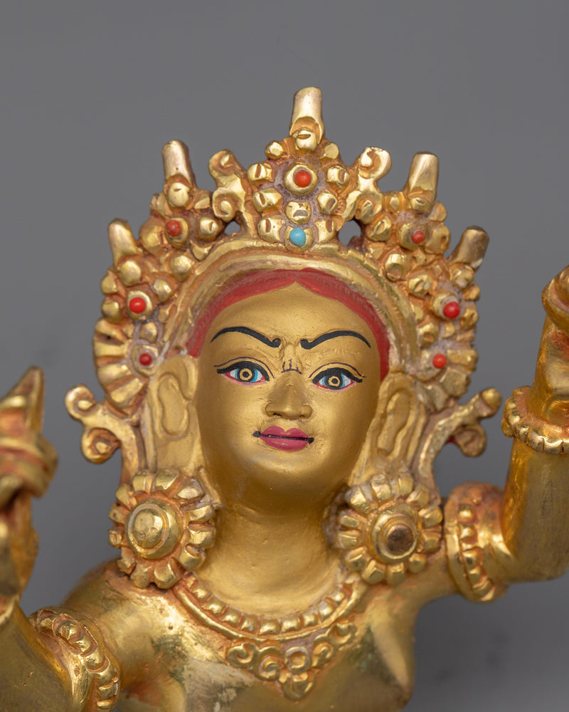 Tranquil Vajrasattva with Consort Figurine | 24K Gold Gilded Sacred Art