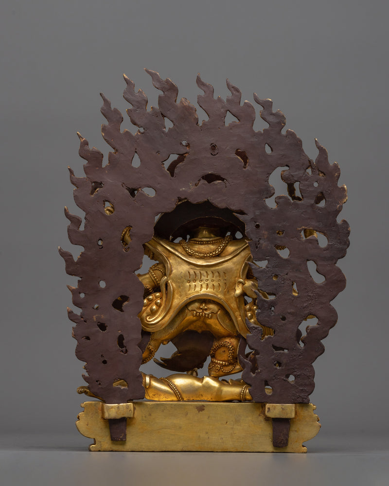 Wrathful Six-Armed Mahakala Sculpture | Spiritual Protector of Dharma