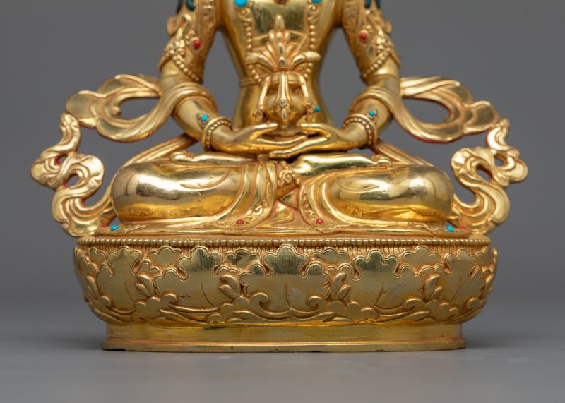 Amitayus Long Life Deity Sculpture | Symbol of Longevity and Spiritual Enlightenment