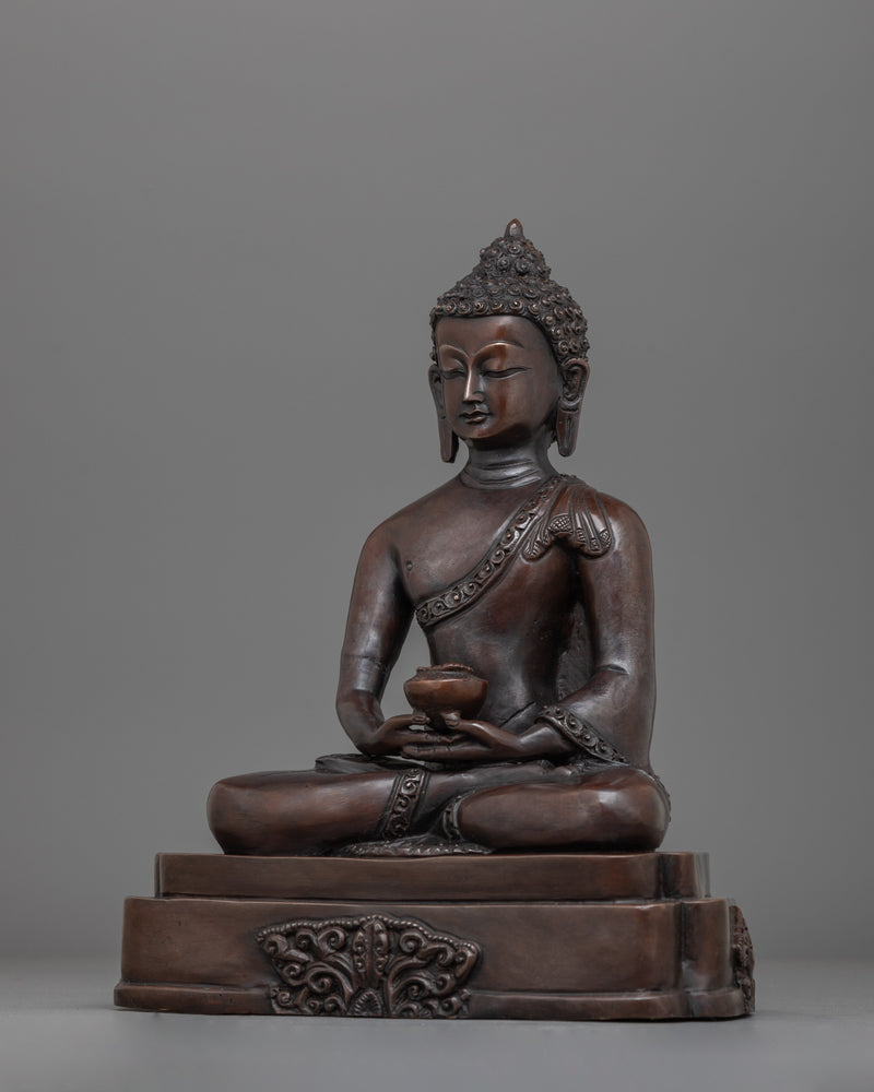 Enlightened Buddha Amitabha Statue for Dharma | Oxidized Buddha Artwork