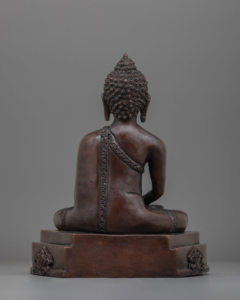 Enlightened Buddha Amitabha Statue for Dharma | Oxidized Buddha Artwork