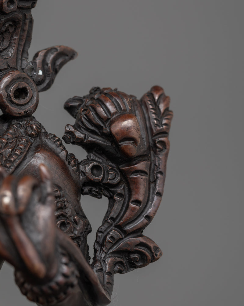 Tranquil Oxidized Green Tara Statue | Mother of Liberation