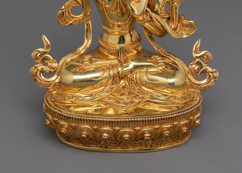 Manjushri Holding Sword Sculpture | Significant Bodhisattva in Mahayana literature