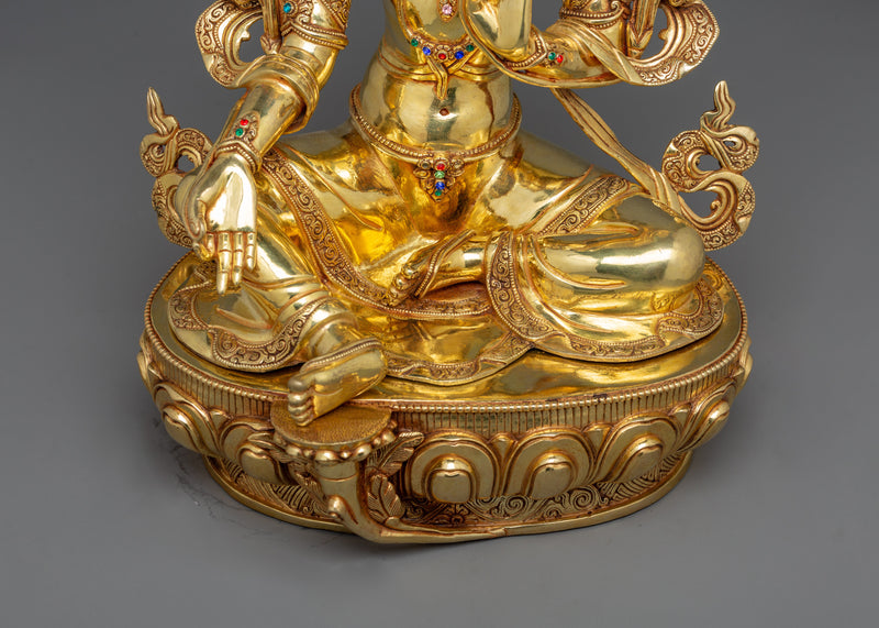 Prayer Green Tara Dharma Buddha Art | Arya Tara Mantra: Om Tare Tuttare Ture Soha