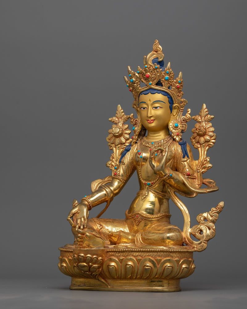 Syamatara Boddhisattva Idol for Buddhist Shrine | Symbol of Compassion and Swift Aid