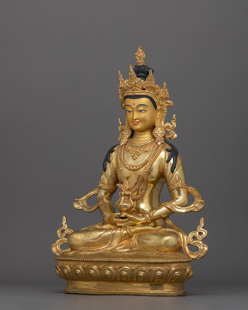 Amitayus Buddha of Long Life Sculpture | Sacred Buddhist Sculpture for Spiritual Well-being