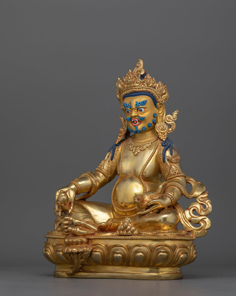 Himalayan Art of Dzambhala A Member of The Jewel Family | Buddhist Sculpture of Wealth Deity