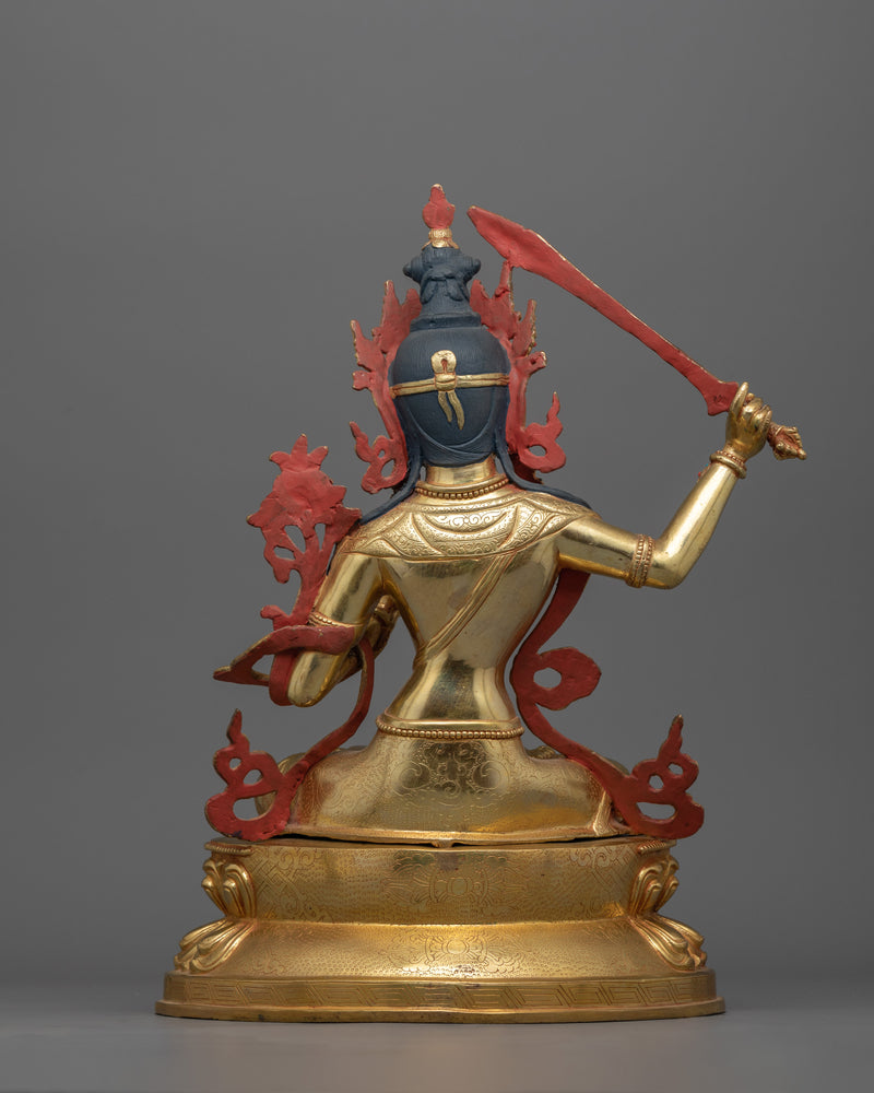 Manjushri Guardian of Spiritual Wisdom Sculpture | Perfect for Meditation and Spiritual Decor