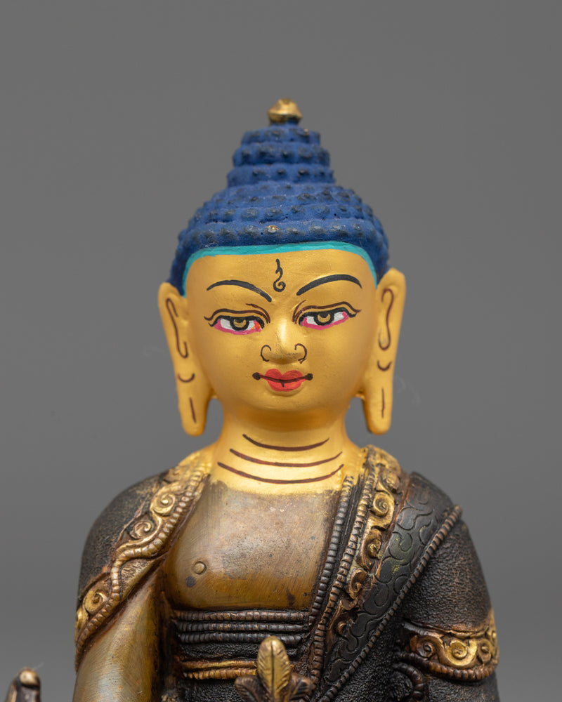 Buddhist Sculpture of Healing Medicine Buddha | Tibetan Buddhist Sculpture of Bhaiṣajyaguru