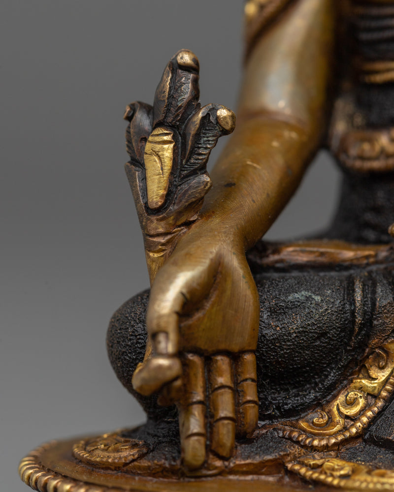 Buddhist Sculpture of Healing Medicine Buddha | Tibetan Buddhist Sculpture of Bhaiṣajyaguru