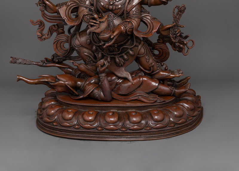 Six Armed Mahakala Wrathful Protector Deity | Powerful Tibetan Protector Deity for Spiritual Practice