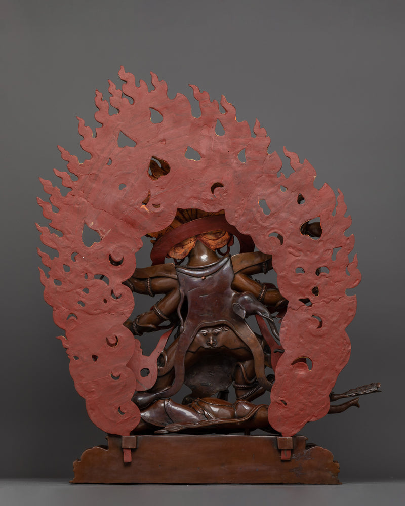 Six Armed Mahakala Wrathful Protector Deity | Powerful Tibetan Protector Deity for Spiritual Practice