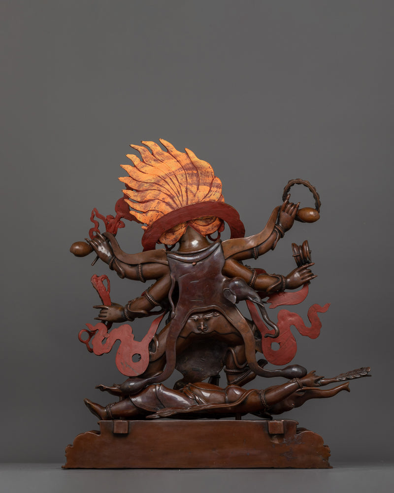 Six Armed Mahakala Wrathful Protector Deity | Powerful Tibetan Protector Deity for Spiritual Practice