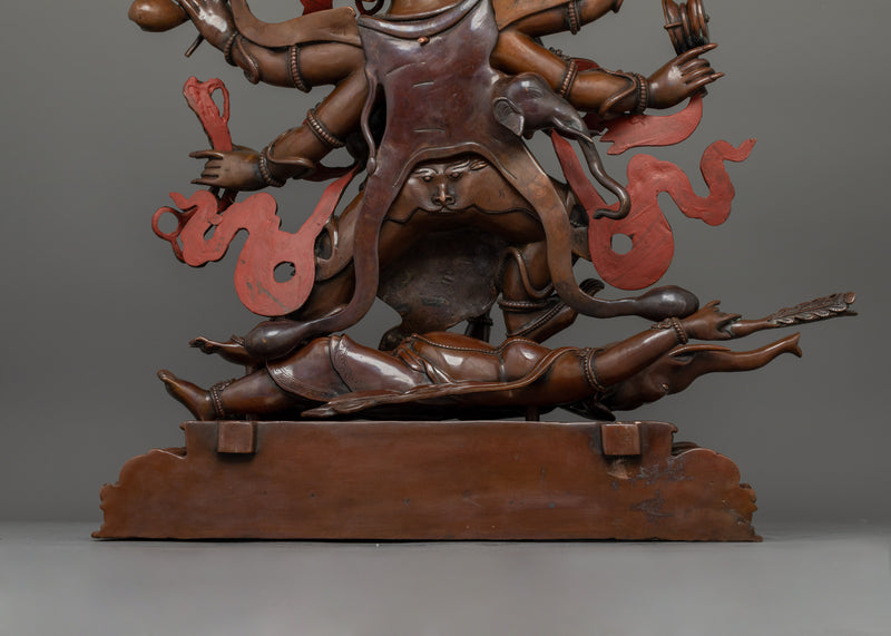 Six Armed Mahakala Wrathful Protector Deity | Powerful Tibetan Protector Deity for Spiritual Practice