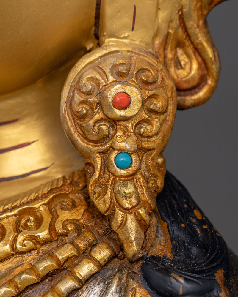 Three Eyes Bodhisattva Dukar Statue | Tibetan Protection and Fierce Compassion Art