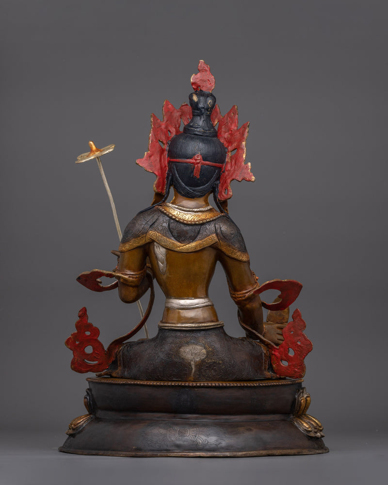 Three Eyes Bodhisattva Dukar Statue | Tibetan Protection and Fierce Compassion Art