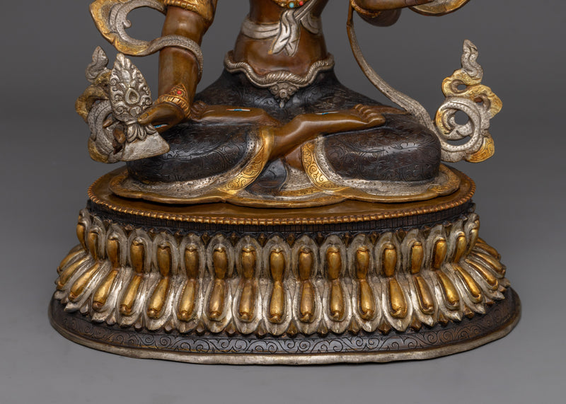 Three Eyes Bodhisattva Dukar Statue | Tibetan Protection and Fierce Compassion Art