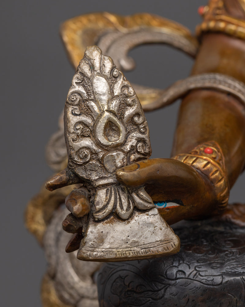 Three Eyes Bodhisattva Dukar Statue | Tibetan Protection and Fierce Compassion Art