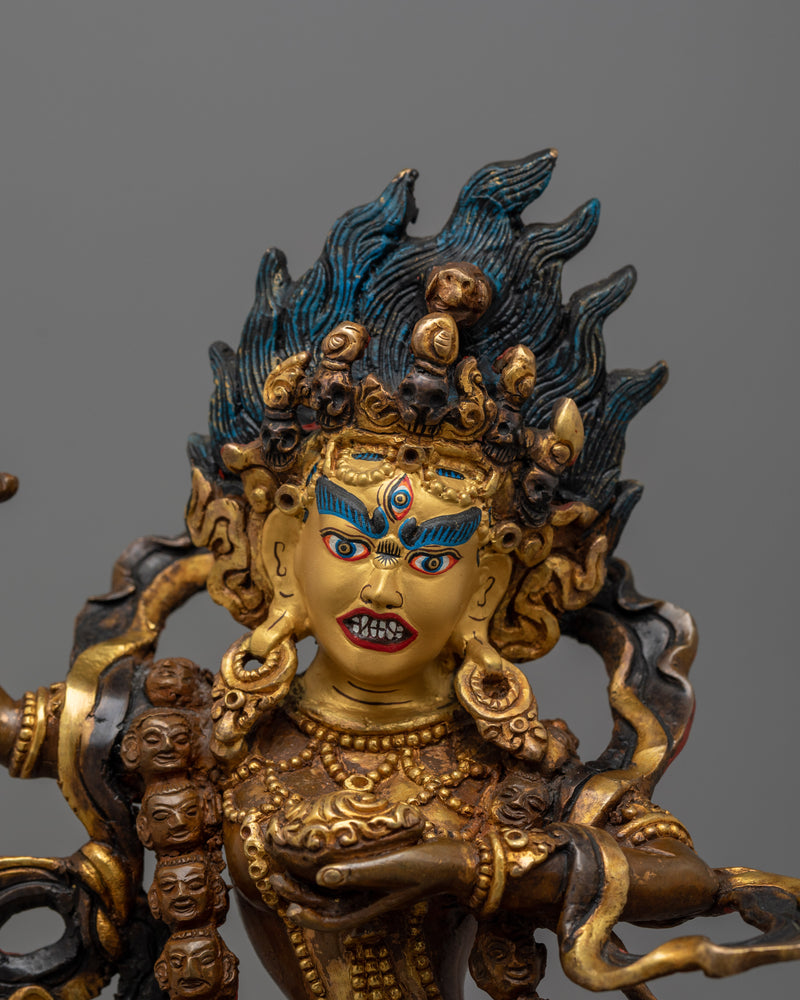 Oxidized Dakini Dorje Phagmo Figurine | Handcrafted Oxidized Copper Artwork